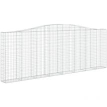 Paniers à gabions arqués 3 pcs 400x30x140/160 cm Fer galvanisé vidaXL