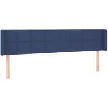Tête de lit à led Bleu 183x16x78/88 cm Tissu vidaXL