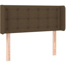 Jinlefu - Tête de lit à led Marron foncé 93x16x78/88 cm Tissu vidaXL