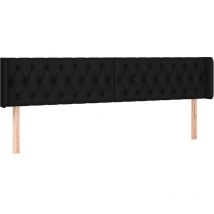Tête de lit à LED Noir 183x16x78/88 cm Tissu vidaXL