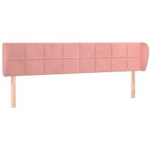 Tête de lit avec oreilles Rose 183x23x78/88 cm Velours vidaXL