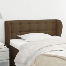 Jinlefu - Tête de lit avec oreilles Tête de lit pour chambre à coucher Marron Foncé 83x23x78/88 cm Tissu vidaXL