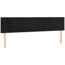 Têtes de lit 2 pcs Noir 90x5x78/88 cm Velours vidaXL