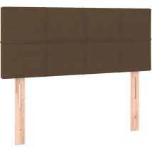 Tête de lit Marron Foncé 100x5x78/88 cm Tissu vidaXL