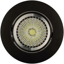 Jiso - Luminaire encastrable rond inclinable pro Professional (pour douille GU10 ou G5.3) IP20 Ø8,7x2,7cm coloris noir
