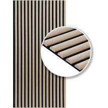 Jiubiaz 4 Stück Halbrunden Akustikpaneel Wandpaneel Moderne Wandpaneele Akustik Holzwandholz Mdf Wandpaneele 120x60x2.1cm Eichenholzfarbe