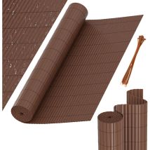 Jiubiaz Pvc Sichtschutzmatte Balkon & Zaun – Wetterfester Sichtschutzzaun Für Zaun, Windschutz, Zuschneidbar Braun 80x900cm