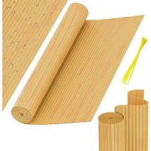 Jiubiaz Pvc Sichtschutzmatte Balkon & Zaun – Wetterfester Sichtschutzzaun Für Zaun, Windschutz, Zuschneidbar Bambus 180x400cm