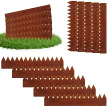 Jiubiaz Rasenkante Schnecken Abwehr Verzinkt Blumenzaun Trennrand Gartenumrandung Stahl 100x20cm 10m Rost