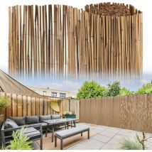 Jiubiaz Schilfrohrmatte 120×300 Cm Sichtschutz Aus Schilf, Dekorativer Windschutz Für Terrasse & Balkon