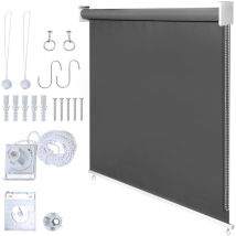 Jiubiaz Senkrechtmarkise 180x140 Cm Balkonrollo Dunkelgrau Uv Schutz Sonnenschutz Sichtschutz Wasserdicht Wetterfest Balkon Terrasse