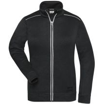 Jn Damen Strickfleece-Jacke JN897 black/black, Größe xxl