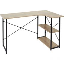The Home Deco Factory - Eckschreibtisch aus Holz und Metall Job