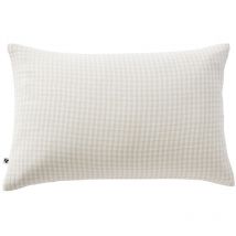 Joel - Taie d'Oreiller 50x70cm Gaze de Coton Vichy Coloris Pampa