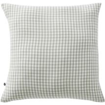 JOEL - Taie d'Oreiller 60x60cm Gaze de Coton Vichy Coloris Eucalyptus