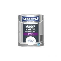 Interior Hardwearing Satin Brilliant White 1.25ltr - Brilliant White - Johnstone's