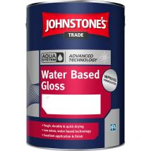Johnstone's - Johnstones Trade Aqua Water Based Gloss - Brilliant White - 5 Litre - Brilliant White