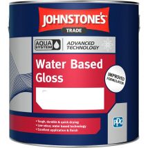 Johnstones Trade Aqua Water Based Gloss - Black - 1 Litre - Black