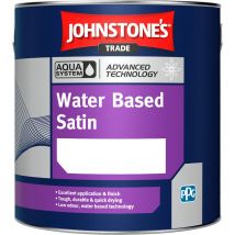 Johnstone's - Johnstones Trade Aqua Water Based Satin - Brilliant White - 1 Litre