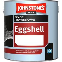Johnstones Trade Eggshell - Brilliant White - 2.5 Litre - Brilliant White