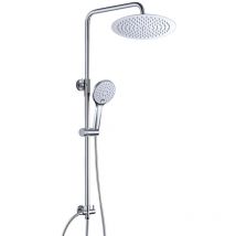 Joho Regenduschset Ohne Thermostat - Duschstange Mit Rundem Duschkopf Ø 20cm, Edelstahl & Chrom