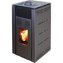 Maestro Ferretero - joima - Poêle à pellets sans électricité modèle natur style 8 kW. Il fonctionne sans connexion au réseau électrique. Couleur Noir
