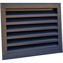 JOIMA - Rejilla de Ventilación de Aluminio. Lamas Fijas en Forma de " Z ". Modelo TORRALBA. 270 CM ANCHO x 60 CM ALTO (Medidas Interiores)