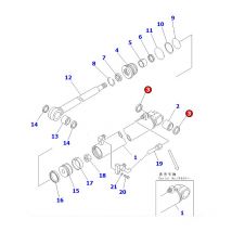 Komatsu - joint cache poussiere 07145-00040