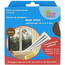 PVM - Joint caoutchouc profil e 6m 9mm marron