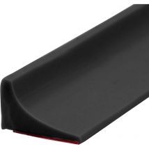 Cyslmuk - Joint de douche, barrière de douche en silicone 1M, bande imperméable pliable, barrière d'eau de seuil de douche (noir)