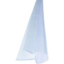 Joint de douche Joint à lèvres abrasives transparent Joint à lèvres abrasives, double lèvre souple - pour verre de 6mm d'épaisseur