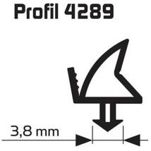 Elton - Joint de feuillure d'ouvrant noir Profil 25m 4289 pour fenętres et portes en plastique