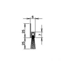 Athmer - Joint de porte brosse, longueur 1100 mm, crin mixte. Visser