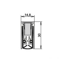 Joint de porte Schall-Ex L-15/30 WS 1-880 1-s.L.1208mm Alu anodisé.HLT ATHMER