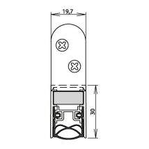 Athmer - Joint de porte Schall-Ex Ultra ws 1-290 Longueur 1208 mm