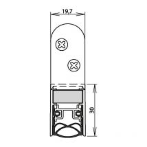 Joint de porte Schall-Ex Ultra WS 1-290 2-s.L.1083mm Alu anodisé.HLT ATHMER