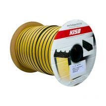 Kiso - Joint d'étanchéité 141 en epdm vitrage/châssis épaisseur 3 x largeur 15 mm en bobine de 100 ml coloris brun
