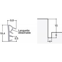 Joint Dual - Joint Polychloroprène Coupe-feu Classé M2 Thermique Et Phonique Longueur 30 M Pour Menuiserie Rainurée