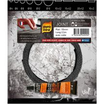 Joint plat pour poêle et insert longueur 2,5m 10 x 1,2mm