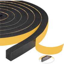 Treetalk - Joint Porte, 12mm(l) x10mm(H) x4m(L), Joint Fenetre Isolation, Joint Porte Entree, Noir (chacun 2m)