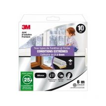 3M - Joint De Porte Et Fenêtre Très Mauvais Etat Premium 2 à 6Mm x 6M Transparent