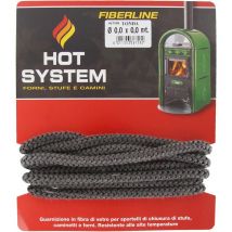 Joint rond en fibre de verre 6 mm pour portes de poele chemine'e et four longueur 2,5 m