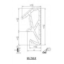 Kiso - Joint sur ouvrant en tpe sv 712 f pour rainure de 4-4.5 mm et jeu de 12 mm finition noir en carton de 100 ml