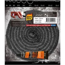 Joint tressé pour insert et poêle longueur 2,5m ø 15mm