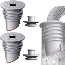 Waschmaschinen-Schlauchdichtungen, 2 Stück, graue geruchsdichte Abdeckung 35–40 mm für Waschmaschine, desodorierende Abflussschlauchdichtung,