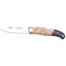 Joker Coltello Sportivo, Con Cache Ricci Di Betulla, Ghiera E Lama In Legno Grenadillo 7 Cm Steel Mova, 57 Gr, Nl124 + Carta Regalo Multiuso
