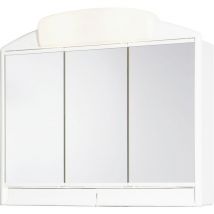 Jokey - Spiegelschrank Ivy weiss drei Spiegeltüren Beleuchtung