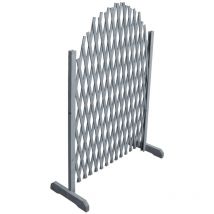 Kalisse - inlife Clôture en treillis Bois de sapin massif 1,8x1 m Gris - Gris