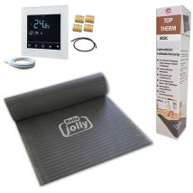 Jollytherm Carbonfolienheizung-set Top-therm Basic 1,25 M² - Heizmatte 2,5 X 0,5 M Inkl. Anschlussleitung Und Thermostatregler Comfort