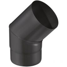 Coude 45° pour tuyau email 0,7 mm - Ø140 - Noir mat - Joncoux
